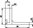 482.6 mm (19") Mounting Flange Profile and Dimentions 