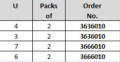 Handles For Subracks Order Information